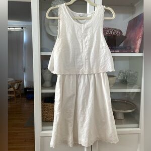 Madewell crochet detail dress with back cutout